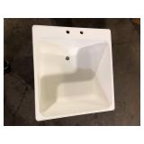 MUSTEE Utilatub 20 Gallon 23 in. x 25 in. Freestanding Laundry/Utility Sink in white   Customer Returns See Pictures
