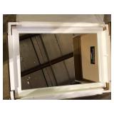 32 in. H x 22 in. W White Modern Rectangular Framed Vanity Mirror Customer Returns See Pictures