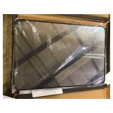 XRAMFY 24 in. W x 36 in. H Rectangular Aluminum Alloy Framed Rounded Black Wall Mirror  Customer Returns See Pictures