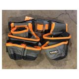 RIDGID 29 in. 23 Pocket Professional Grade 2-Bag Suspension Rig Work Tool Belt with Suspenders  Customer Returns See Pictures