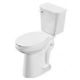 Simple Project 21 in. Tall 2-Piece Toilet 1.28 GPF Single Flush Elongated Toilet in White Map Flush 1000g   Customer Returns See Pictures