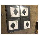 Lot of TrafficMaster Black 24 in. W x 24 in. L x 0.47 in. Foam Interlocking Gym Floor Tiles (6 Tiles/Pack) (24 sq. ft.)   Customer Returns See Pictures
