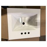 Glacier Bay 19 in. Single Sink Pearl Gray Bath Vanity with White Cultured Marble Top (Assembled)    Customer Returns See Pictures