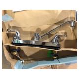 Glacier Bay Constructor Double Handle Standard Kitchen Faucet in Chrome Customer Returns See Pictures