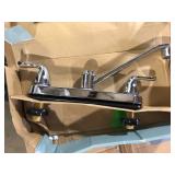 Glacier Bay Constructor Double Handle Standard Kitchen Faucet in Chrome Customer Returns See Pictures