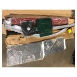 Hampton Bay 11 ft. Cantilever Solar LED Offset Outdoor Patio Umbrella in Chili Red  Customer Returns See Pictures