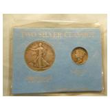 1946 Liberty Walking Half Dollar and 1943 Mercury Dime