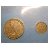 1946 Liberty Walking Half Dollar and 1941 Mercury Dime
