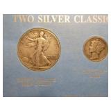 1942 Liberty Walking Half Dollar and 1942 Mercury Dime