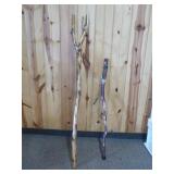 2 Walking Sticks with Stones