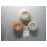 3 Selenite Candle Holders