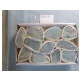Flat of Amazonite Stones