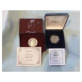 1982 George Washing Half Dollar and 1999 Susan B. Anthony Dollar
