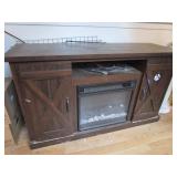 Console with Electric Fireplace