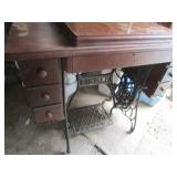 Antique Treadle Sewing Machine Cabinet, Singer