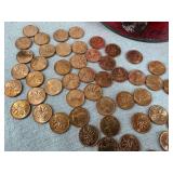 Can of 1964 Canadian Pennies - 18 Pounds