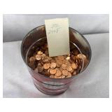 Can of 1964 Canadian Pennies - 18 Pounds