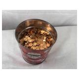 Can of 1964 Canadian Pennies - 18 Pounds