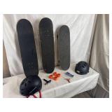 Skateboards and Helmets