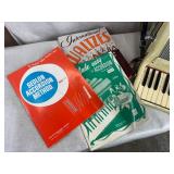 Silvertone Accordion w/ Case and Books