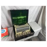 Silvertone Accordion w/ Case and Books