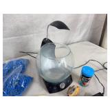 Small Fishbowl w/ Supplies and Betta Food