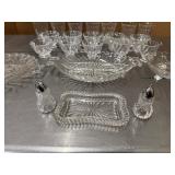 23 Piece Glassware Set - Glasses, Cups, Serving Pieces, Salt and Pepper Shaker