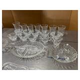 23 Piece Glassware Set - Glasses, Cups, Serving Pieces, Salt and Pepper Shaker