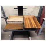 Three Wooden Trays - Includes Threshold and Vintage Hasko