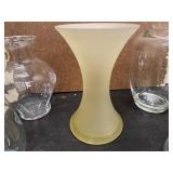 Three Beautiful Large Glass Vases and a Glass Pitcher