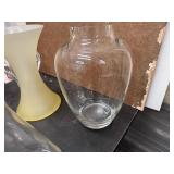 Three Beautiful Large Glass Vases and a Glass Pitcher