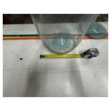 Matching Pair of Large Vintage Bottles (20" Tall by 10" diameter) Blue Tint