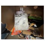 Box of Miscellaneous Items - Light Bulbs, Shims, Extension Cord, Bag of Rags and More