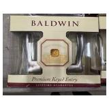 Two Baldwin Premium Keyed Entry Door Handle, One Baldwin Closet Door Handle, Shlage Door Lock, Black and Decker