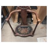 Vintage Wood Carved Coat Tree (25" x 16" x 76")