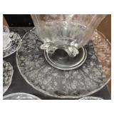 Antique Cambridge Glass Chantilly Lace Set with 16 pieces including Lid