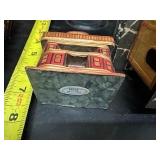 Vintage Small Asian Model Buildings, Pair of Vintage Thai Carved Wood Deity Head Wall Hangings