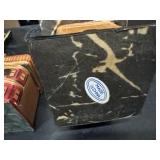 Vintage Small Asian Model Buildings, Pair of Vintage Thai Carved Wood Deity Head Wall Hangings