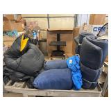 Three Sleeping Bags and Two Padded Sleep Mats