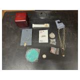 Necklaces in original packaging and Collector Pins