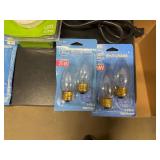 Box with Transformer, Light Fixture, Light bulbs