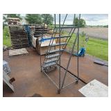 Seven Step Cotterman Rolling Ladder.  28" Wide by 48" Deep x 70" Tall (8