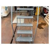 Seven Step Cotterman Rolling Ladder.  28" Wide by 48" Deep x 70" Tall (8