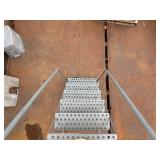 Seven Step Cotterman Rolling Ladder.  28" Wide by 48" Deep x 70" Tall (8