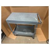 Metal Rolling Task Cart. 30" (33" with handle) x 16" x 32.5"