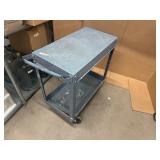 Metal Rolling Task Cart. 30" (33" with handle) x 16" x 32.5"