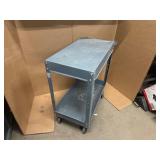 Metal Rolling Task Cart. 30" (33" with handle) x 16" x 32.5"