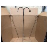 Double Arm Shepherds Hook with Two Plant Holders