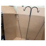 Double Arm Shepherds Hook with Two Plant Holders