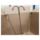 Double Arm Shepherds Hook with Two Plant Holders